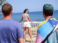 Мафальда испытала двойное проникновение в живописном месте